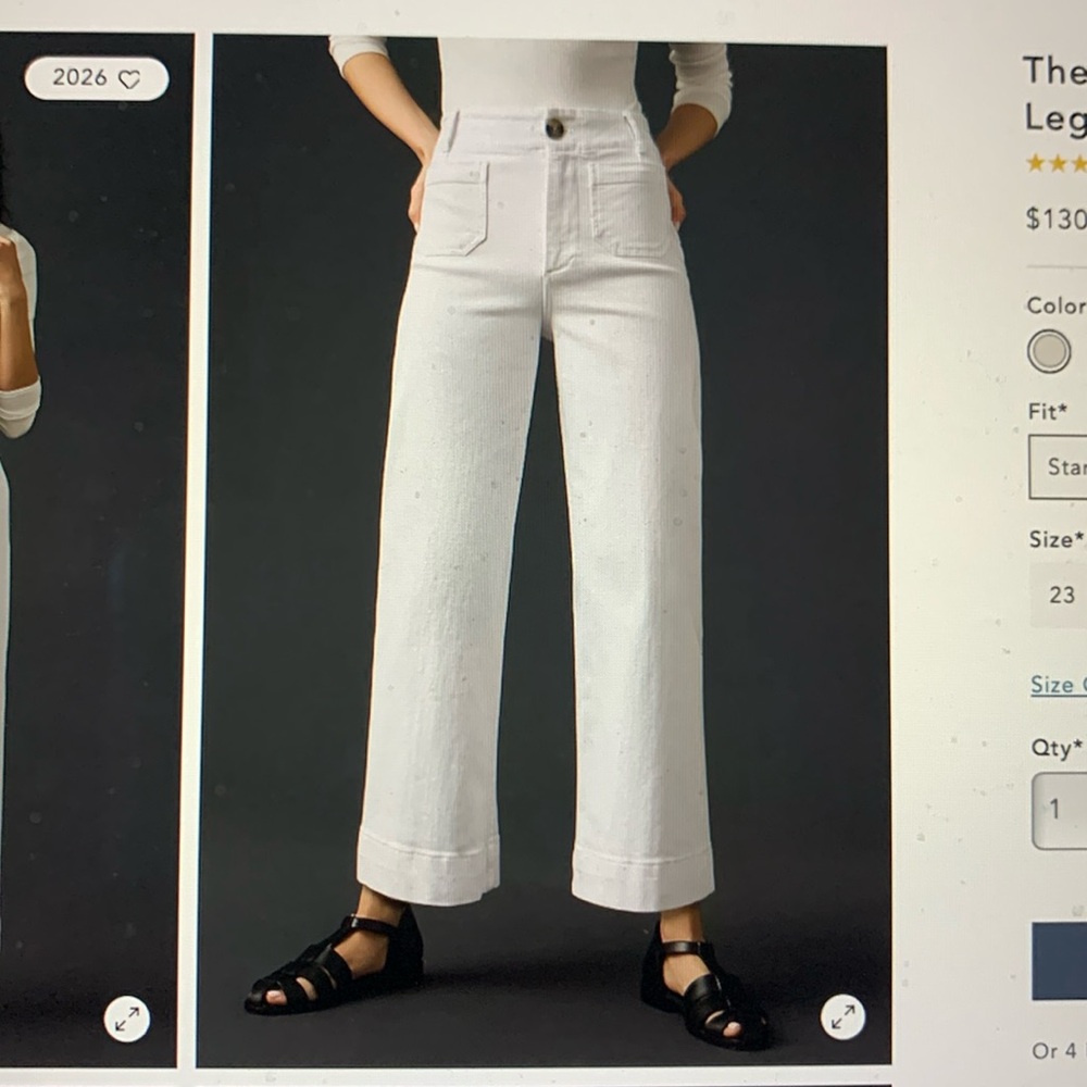 Anthropologie Colette white jeans